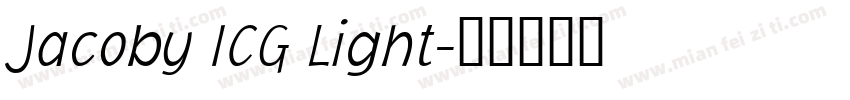 Jacoby ICG Light字体转换
